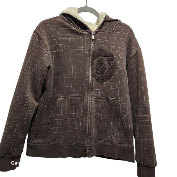 Volcom Hoodie Mens SZ Small VTG Y2K Fleece Streetwear Urban Hip Hop 90's Fleece - Picture 1 of 5